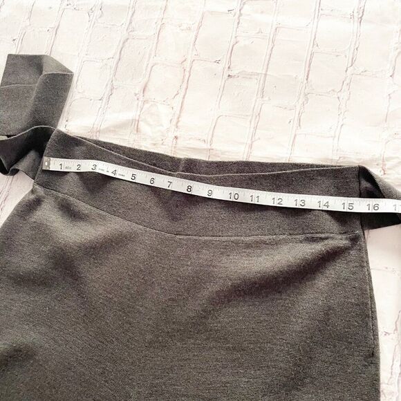 Moth Tie Front Wide Leg Knit Gray Cropped Sweater Wool Blend Pants M Workwear - Picture 5 of 11